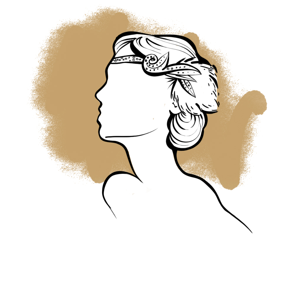 Coiffure années 20 femme : crans, headband, chapeau cloche