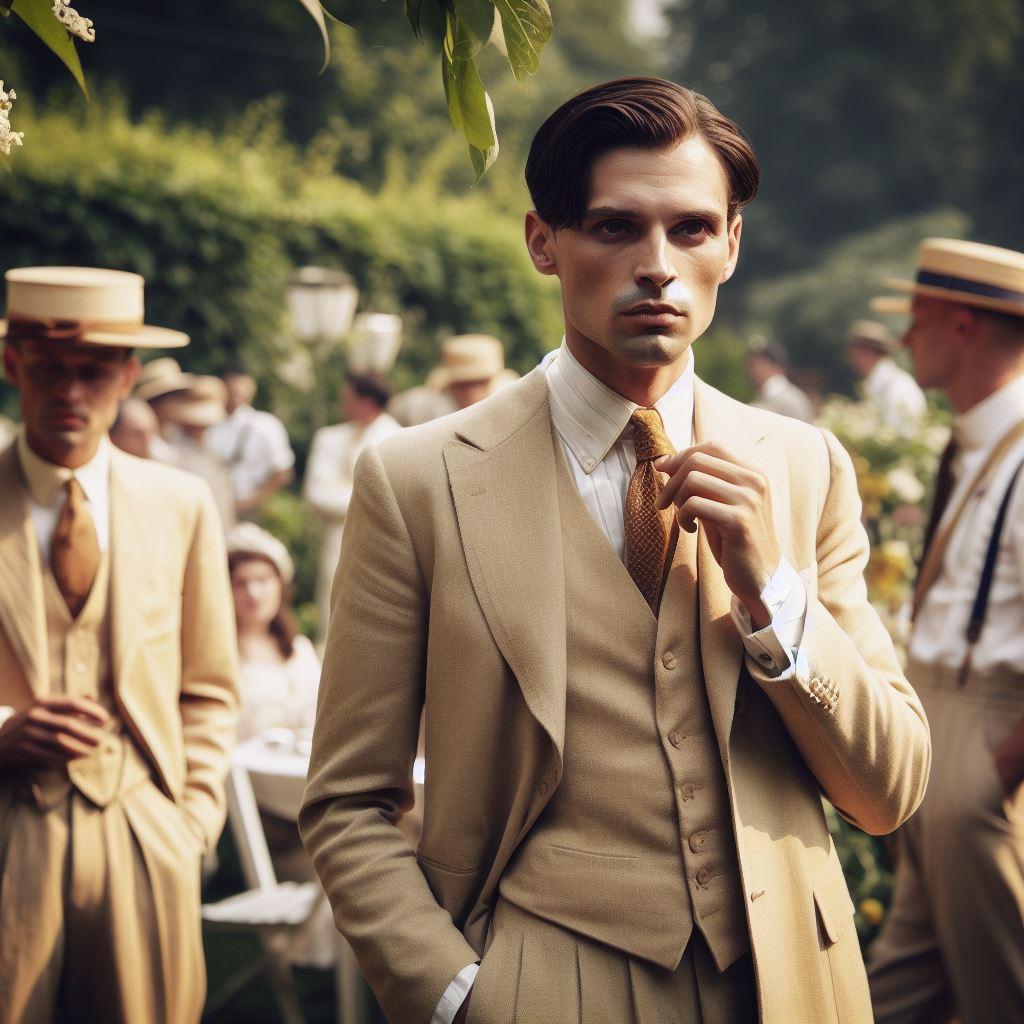Accessoire de costume Gatsby pour hommes des années 1920 avec barbe de  chapeau de gangster Panama